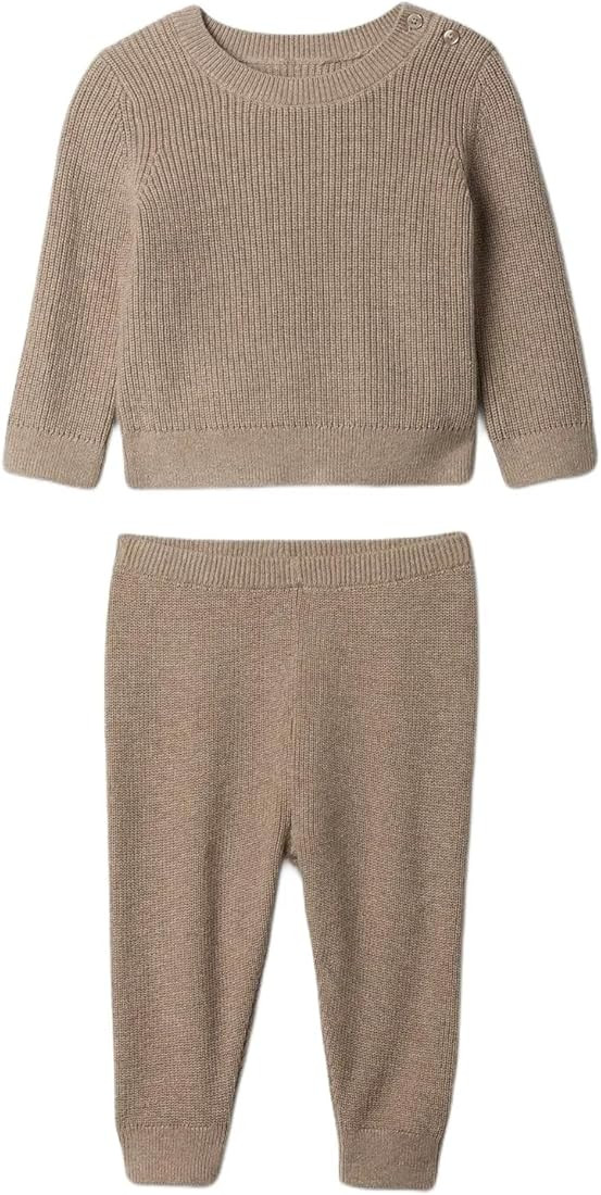 GAP Conjunto de mameluco de suéter para bebé niña | Amazon (US)