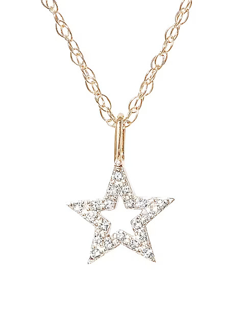 10K Yellow Gold & Diamond Star Pendant Necklace | Saks Fifth Avenue