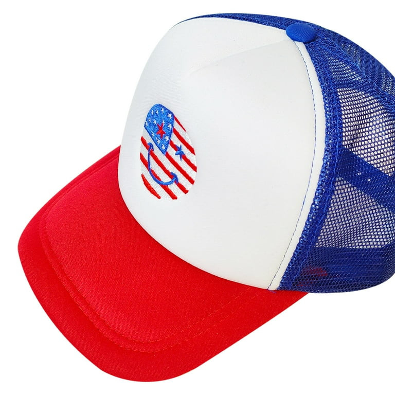 Way to Celebrate Patritoic Smiley Trucker Hat - Walmart.com | Walmart (US)
