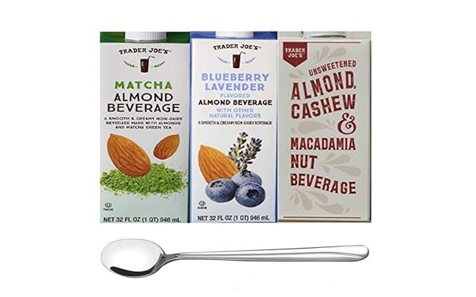 Trader Joe's Almond Milk Beverage Trio: Matcha Almond Beverage, Blueberry Lavender Flavored Almon... | Amazon (US)