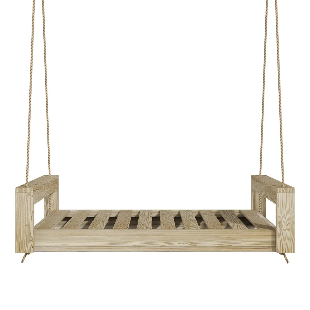 Zaxton Amish Casual The Lancaster Amish Crafted Porch Daybed Swing, Kiln Dried Pine | Wayfair North America