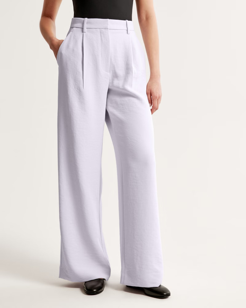 Women's A&F Harper Tailored Premium Crepe Pant | Women's Clearance | Abercrombie.com | Abercrombie & Fitch (US)