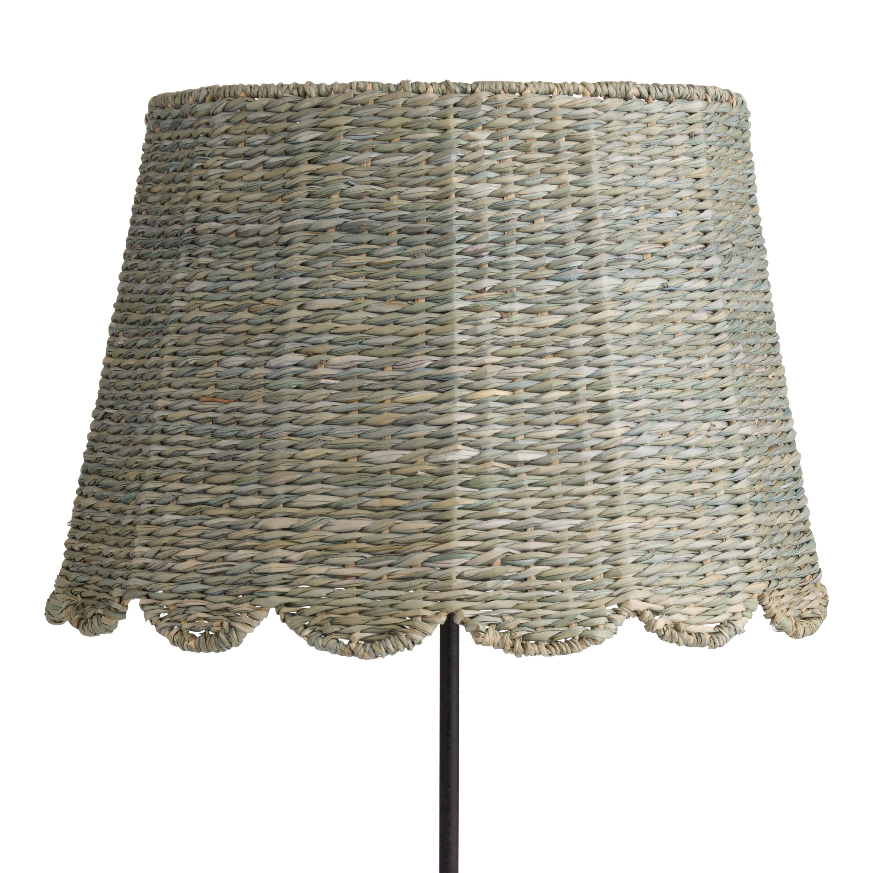 Seagrass Woven Scalloped Table Lamp Shade | World Market