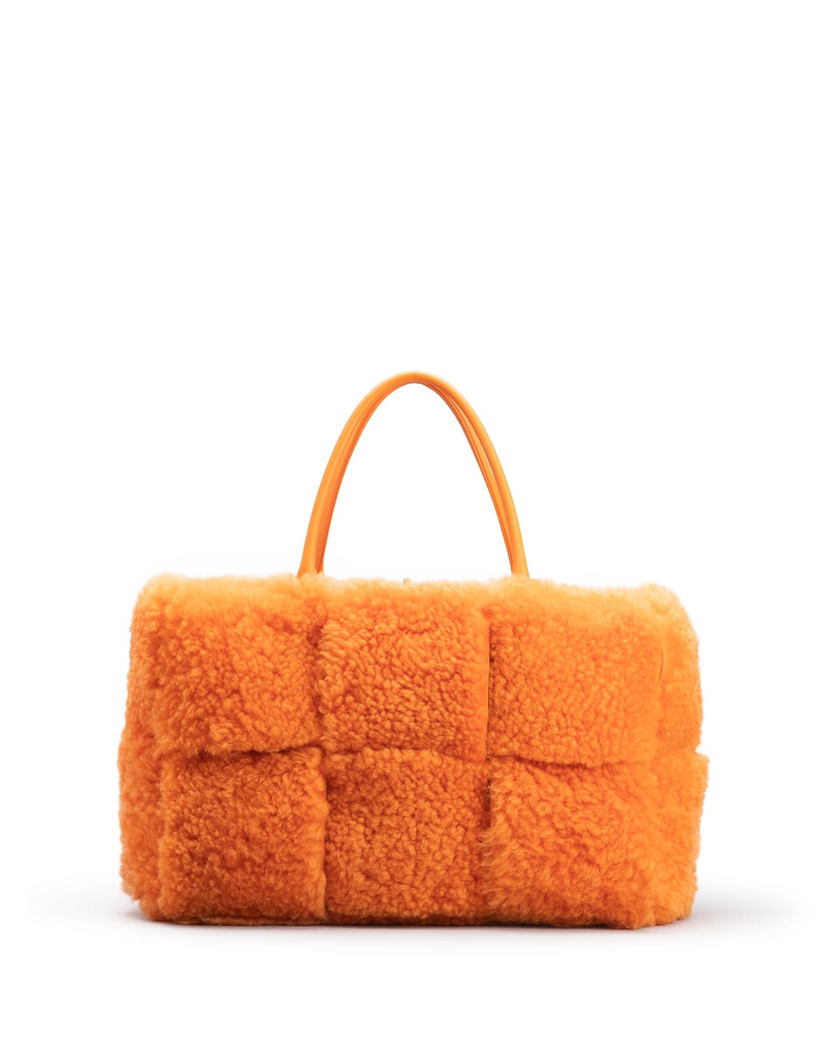 Arco Woven Shearling East-West Tote Bag | Neiman Marcus