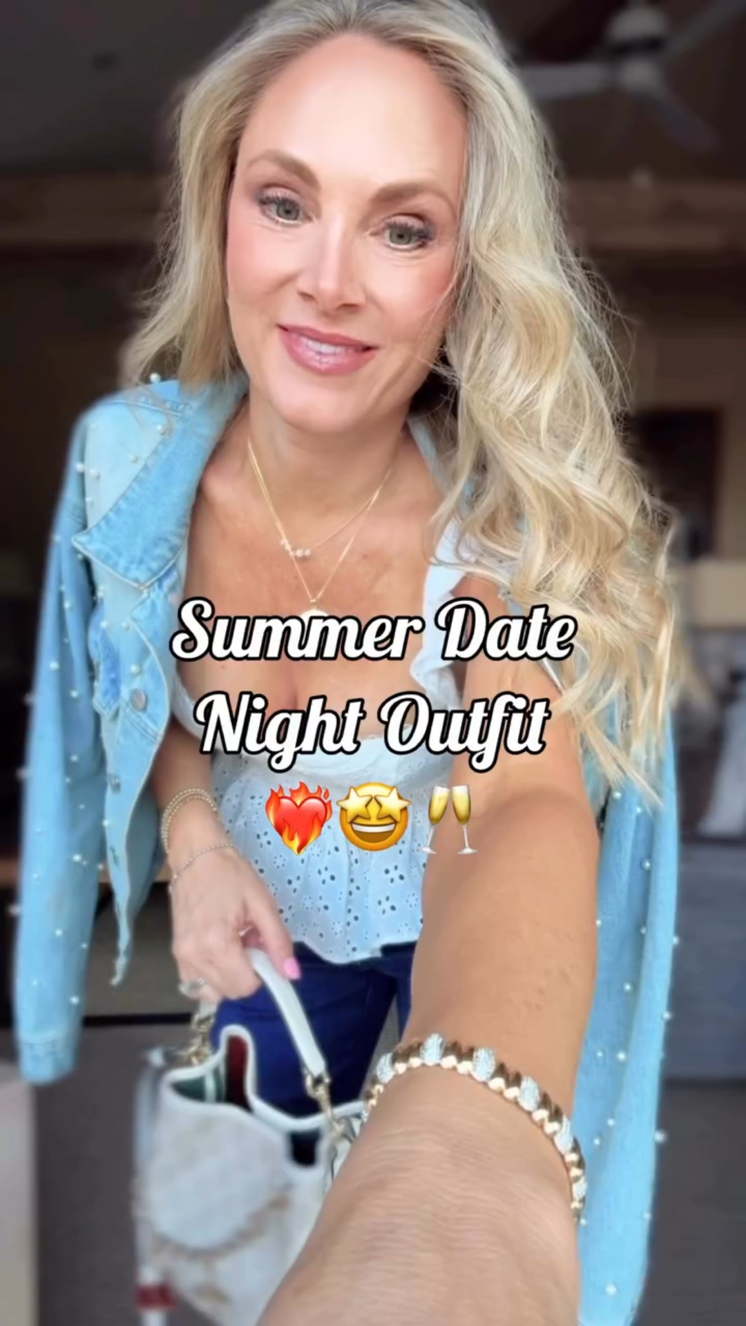 Comment SHOP for links to this cute summer date night outfit. My top is under $100.💕🎉 #ltkover40 #ltkfindsunder100 #ltkstyletip #ltkcreator #fashionablyjess #ltkfashion #