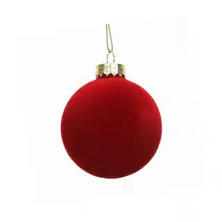 8ct. 2.5" Red Flocked Glass Ball Ornament by Ashland® | Michaels Stores