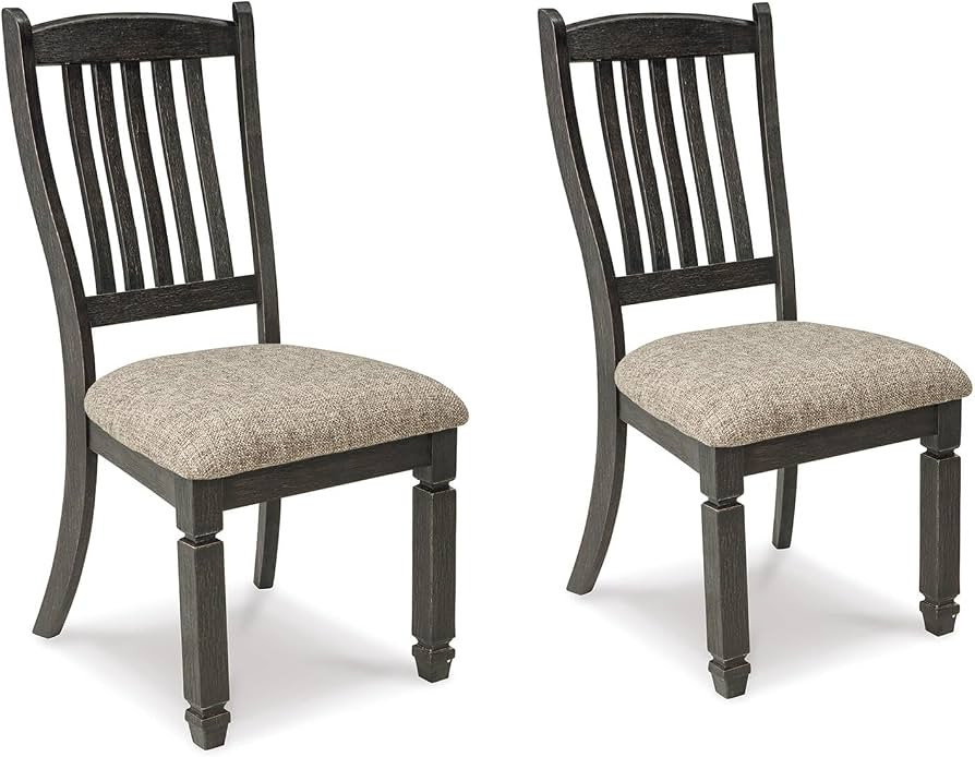 Signature Design by Ashley Tyler Creek Dining Room Upholstered Side Chair, 2 Count, Solid Wood, 1... | Amazon (US)