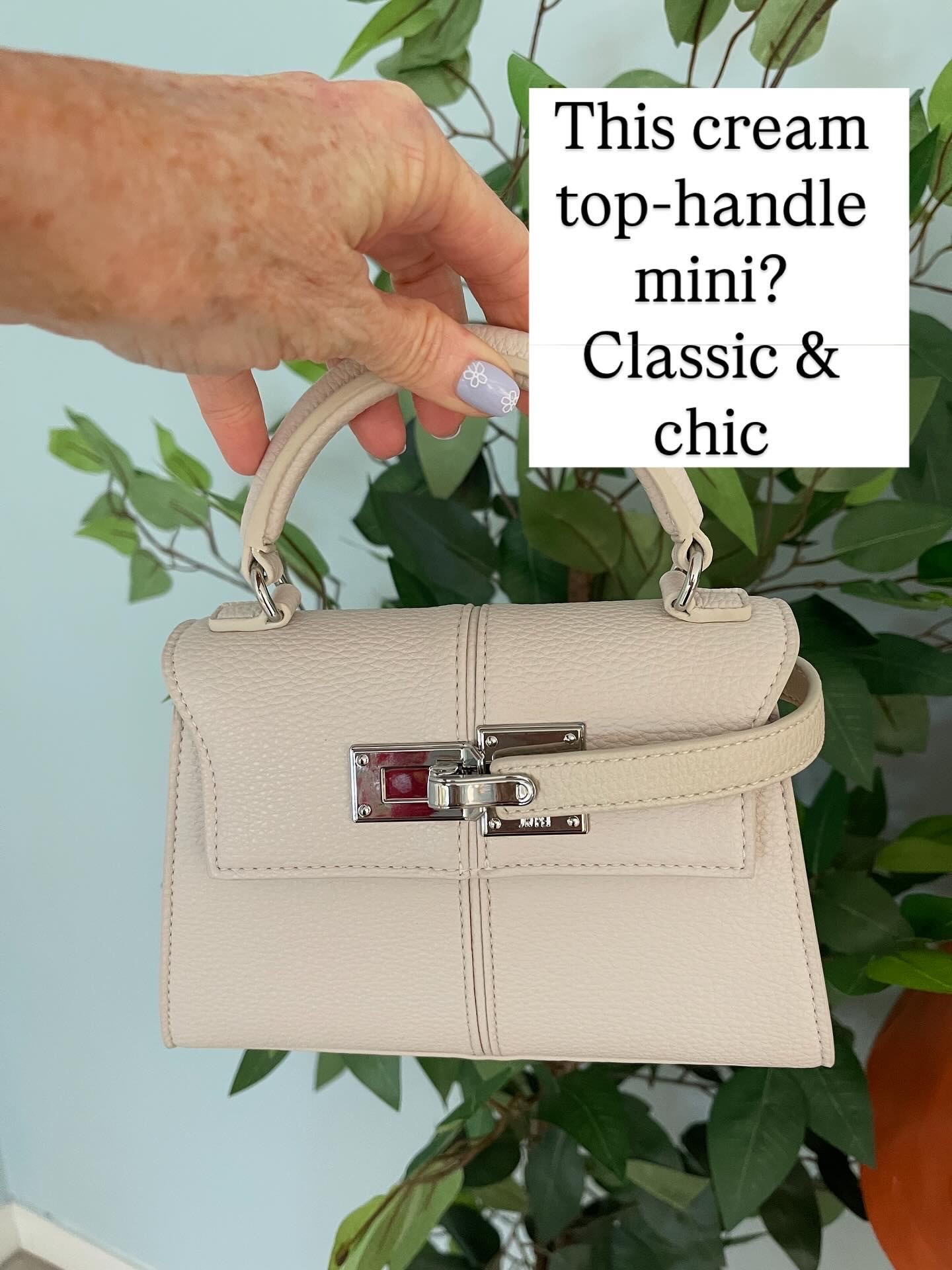 Top handle mini cream bag

#LTKootd #LTKOver40 #LTKTall