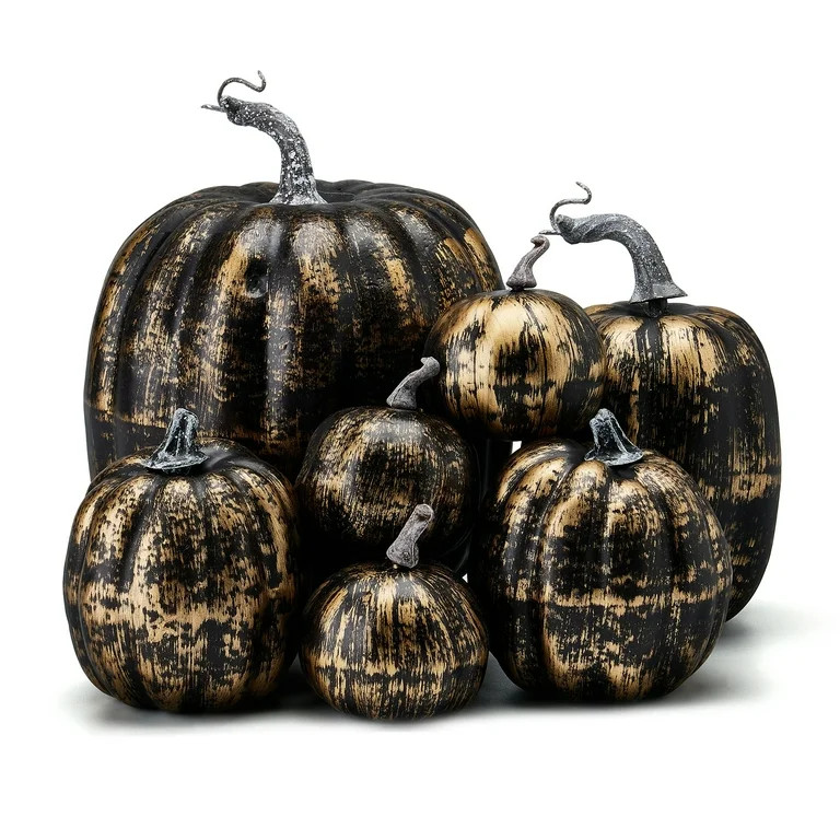 7Pcs Thanksgiving Artificial Pumpkin Home Decoration Sets, Artificial Vegetables Pumpkin for Fall... | Walmart (US)