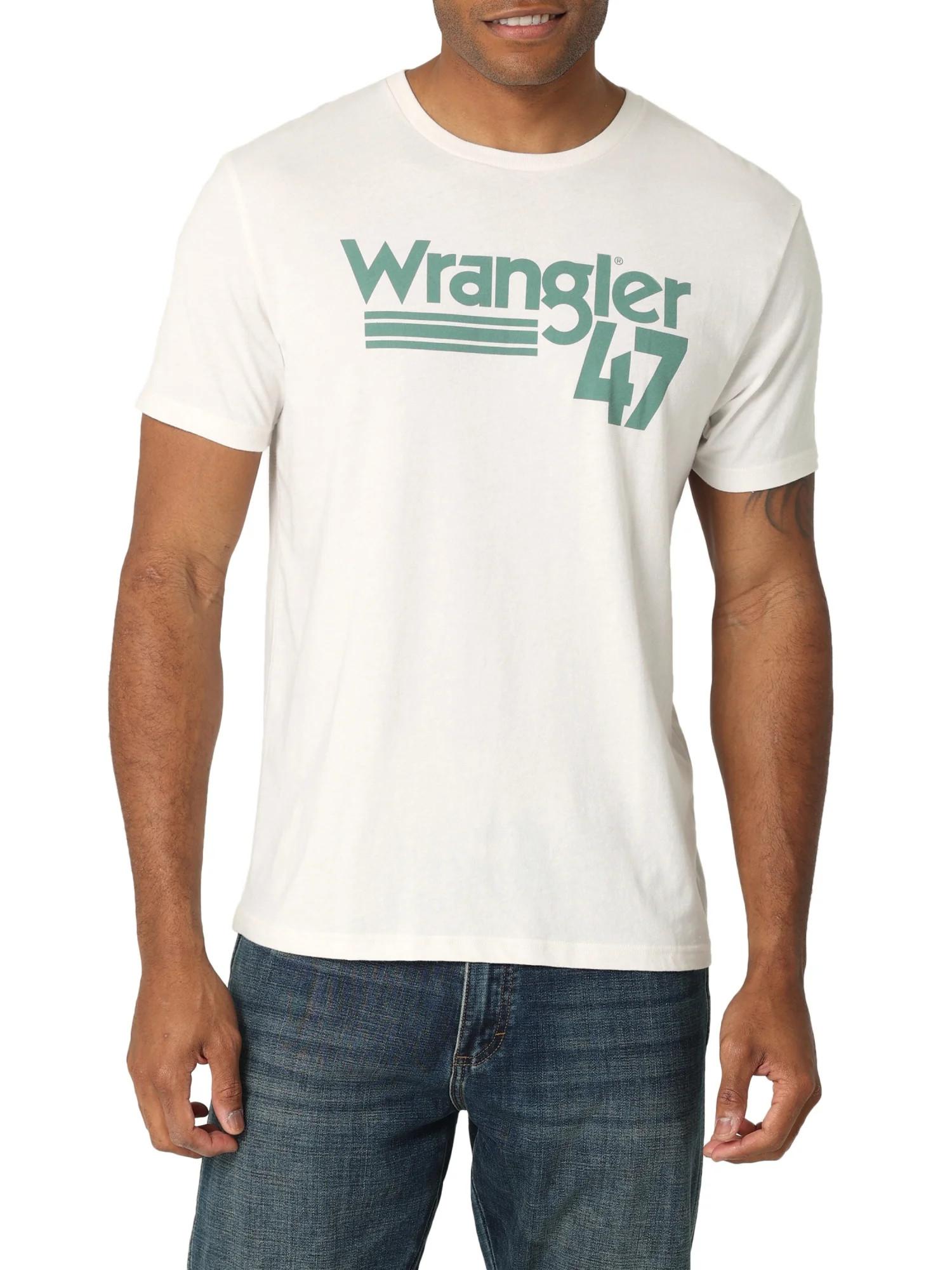 Wrangler Men's Short Sleeve Knit Tee, Sizes S-3XL - Walmart.com | Walmart (US)