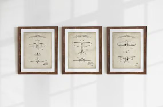 Vintage Plane Patent Prints  Set of 3  Printable Patent - Etsy Canada | Etsy (CAD)