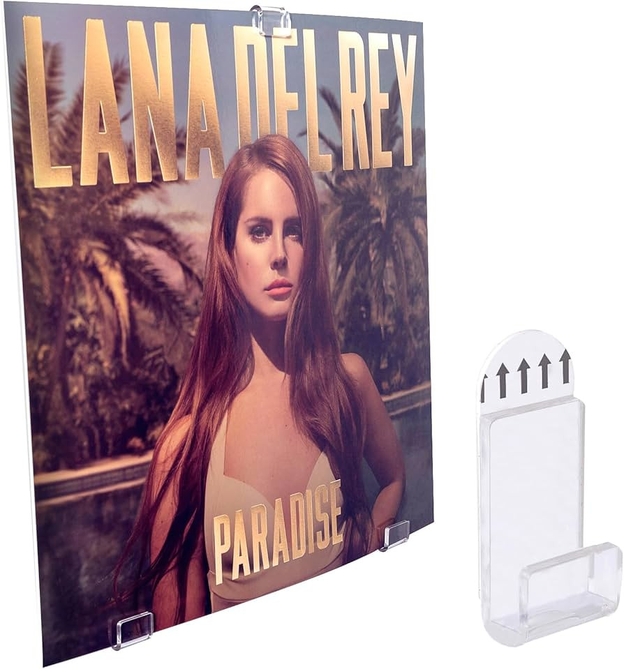 Double LPs Vinyl Record Wall Mount Display Holder 6 Sets, 18Pcs Self Adhesive No Screws Clear Acr... | Amazon (US)