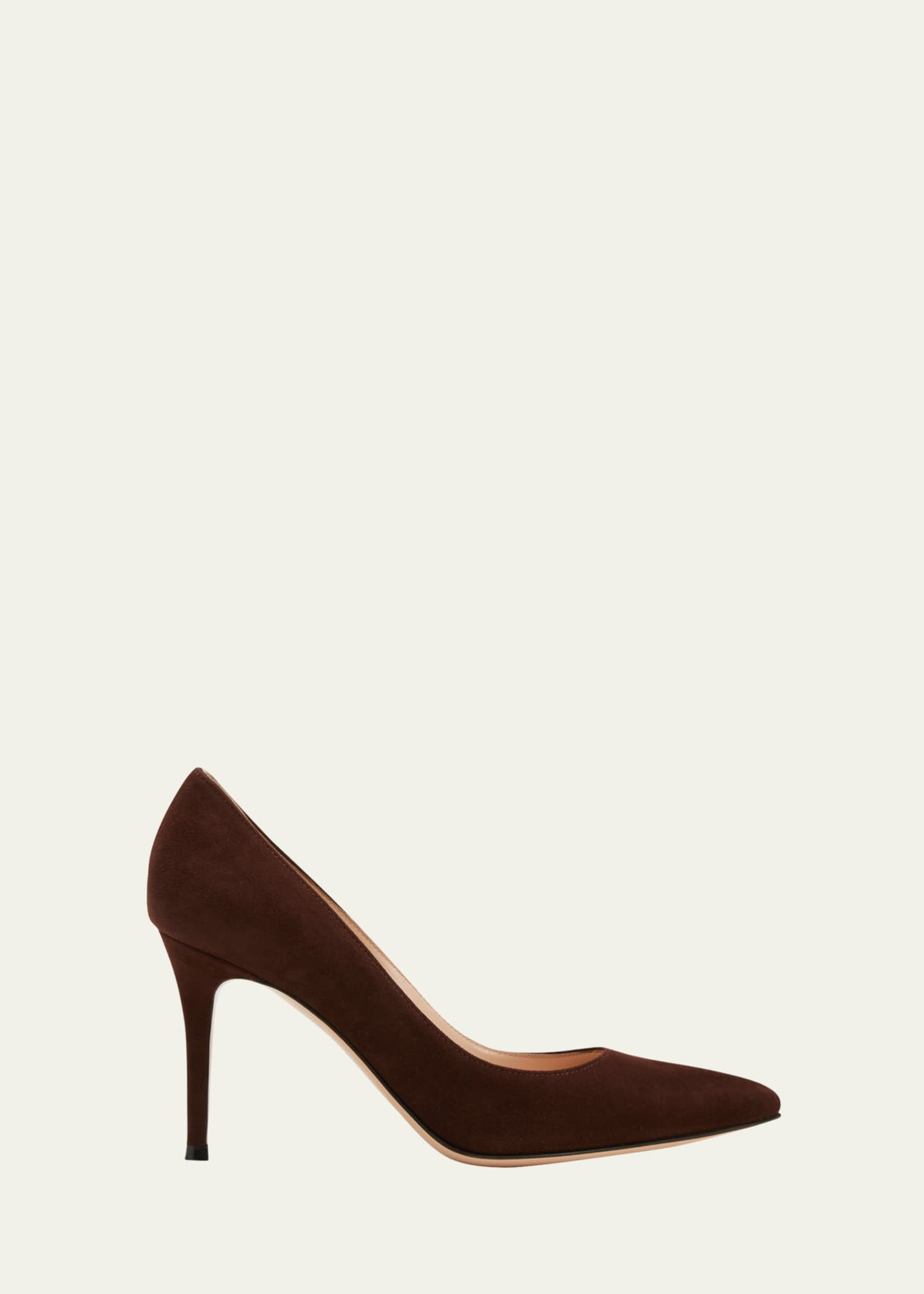Gianvito Rossi Gianvito 85 Suede Point-Toe High-Heel Pumps | Bergdorf Goodman