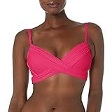 La Blanca Women's Standard Island Goddess Wrap Underwire Push Up Bikini Swimsuit Top, Pink, 4 | Amazon (US)