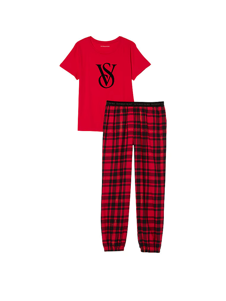 Flannel Tee-jama Set | Victoria's Secret (US / CA )