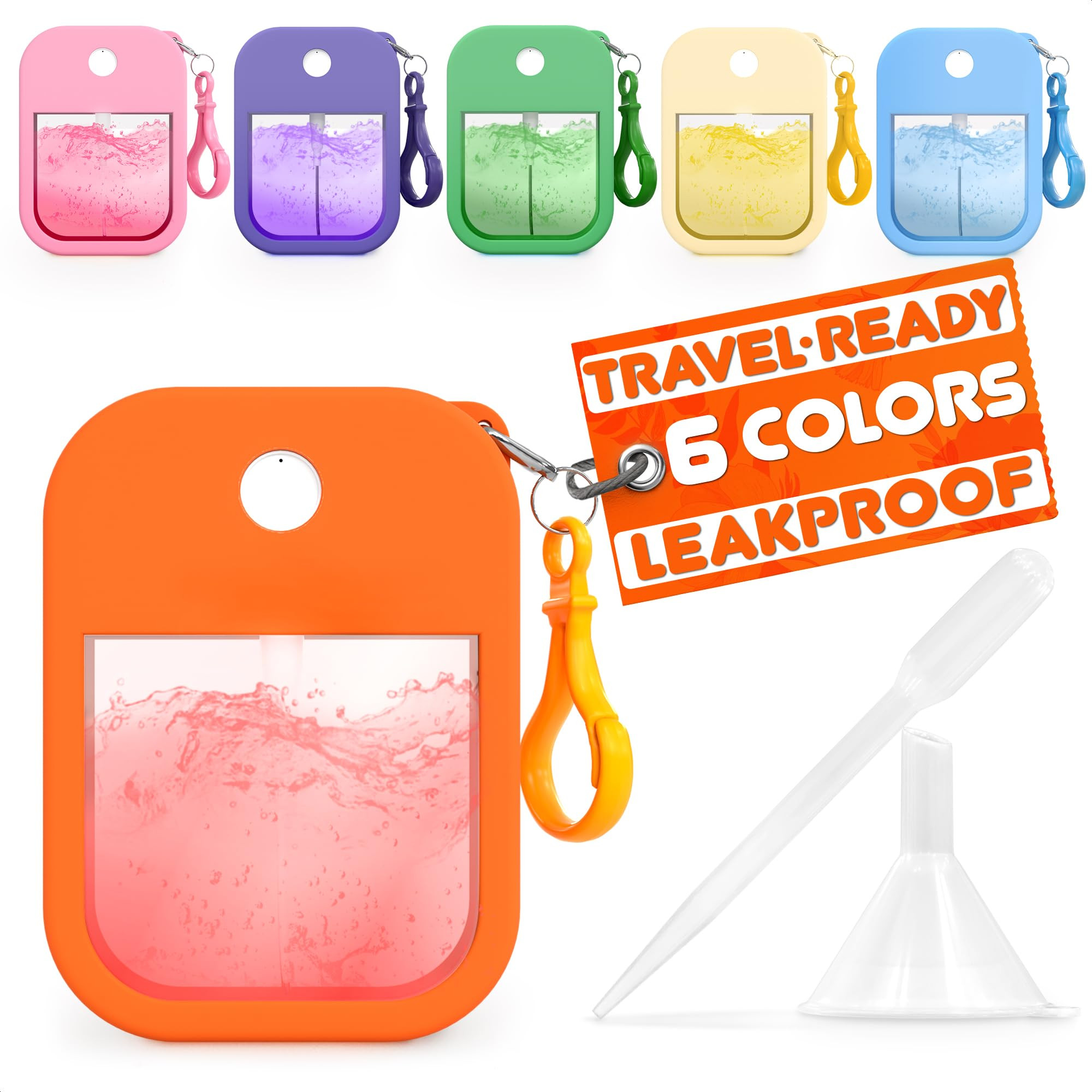 6Pcs Travel Size Perfume Refill Bottle 1.28 oz – Refillable Perfume Bottle Travel Size for Purs... | Amazon (US)