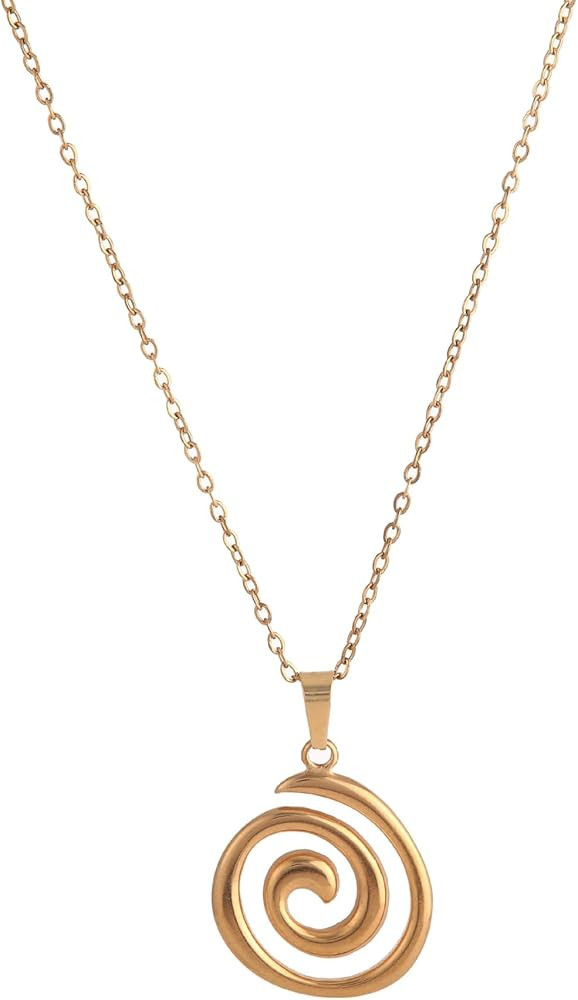 Spiral Necklace for Women Swirl Necklace Spiral Pendant Necklace Exquisite And Stylish Statement ... | Amazon (US)