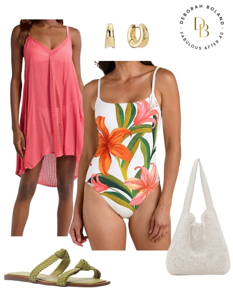 Sun on my skin, salt in the air, and a swimsuit that actually makes me feel good. 🌴
This tropical one-piece with a breezy cover-up dress and easy sandals is my idea of beachwear over 50 — comfortable, flattering, and still a little fun.

#LTKOver40 #LTKootd #LTKSeasonal