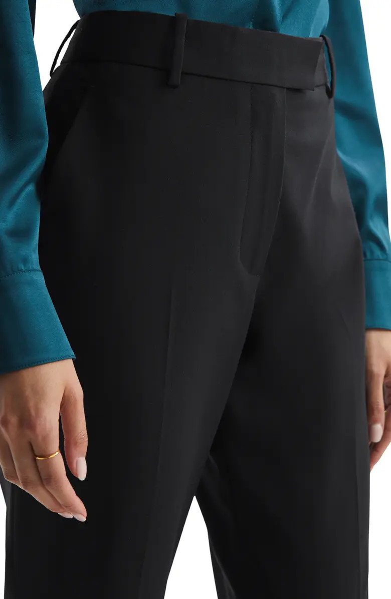 Reiss Sonny Straight Leg Stretch Wool Trousers | Nordstrom | Nordstrom