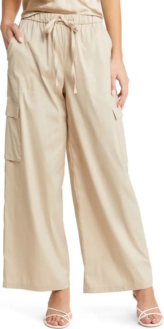 Cotton Blend Drawstring Cargo Pants | Nordstrom