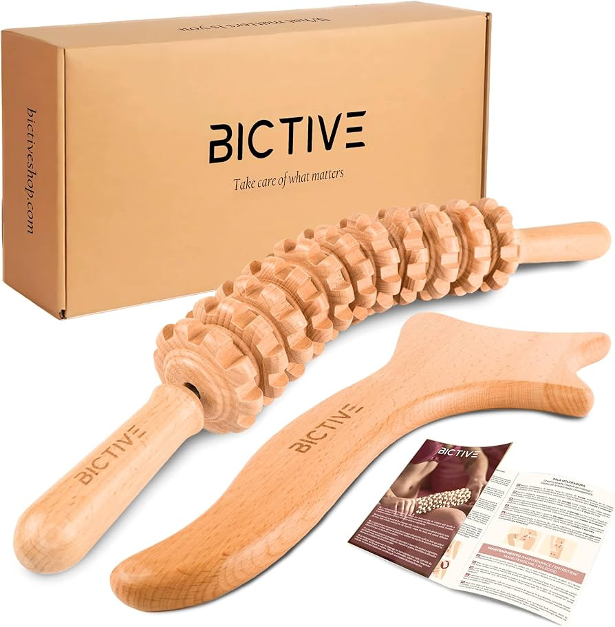 Massage Roller and Lymphatic Drainage Massager. Wood Therapy Massage Tools for Body Massage, Legs... | Amazon (UK)