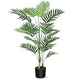 IDEALHOUSE Artificial Palm Tree, 3.6 Feet Fake Tropical Palm Plant, Faux Palm Tree in Pot, Artificia | Amazon (US)