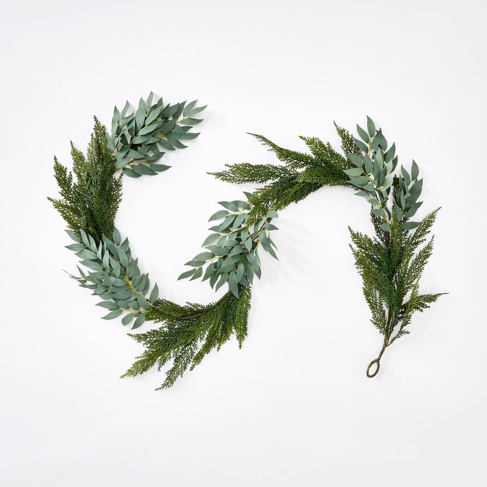 Artificial Cedar and Eucalyptus Garland - Threshold designed with Studio McGee | Target