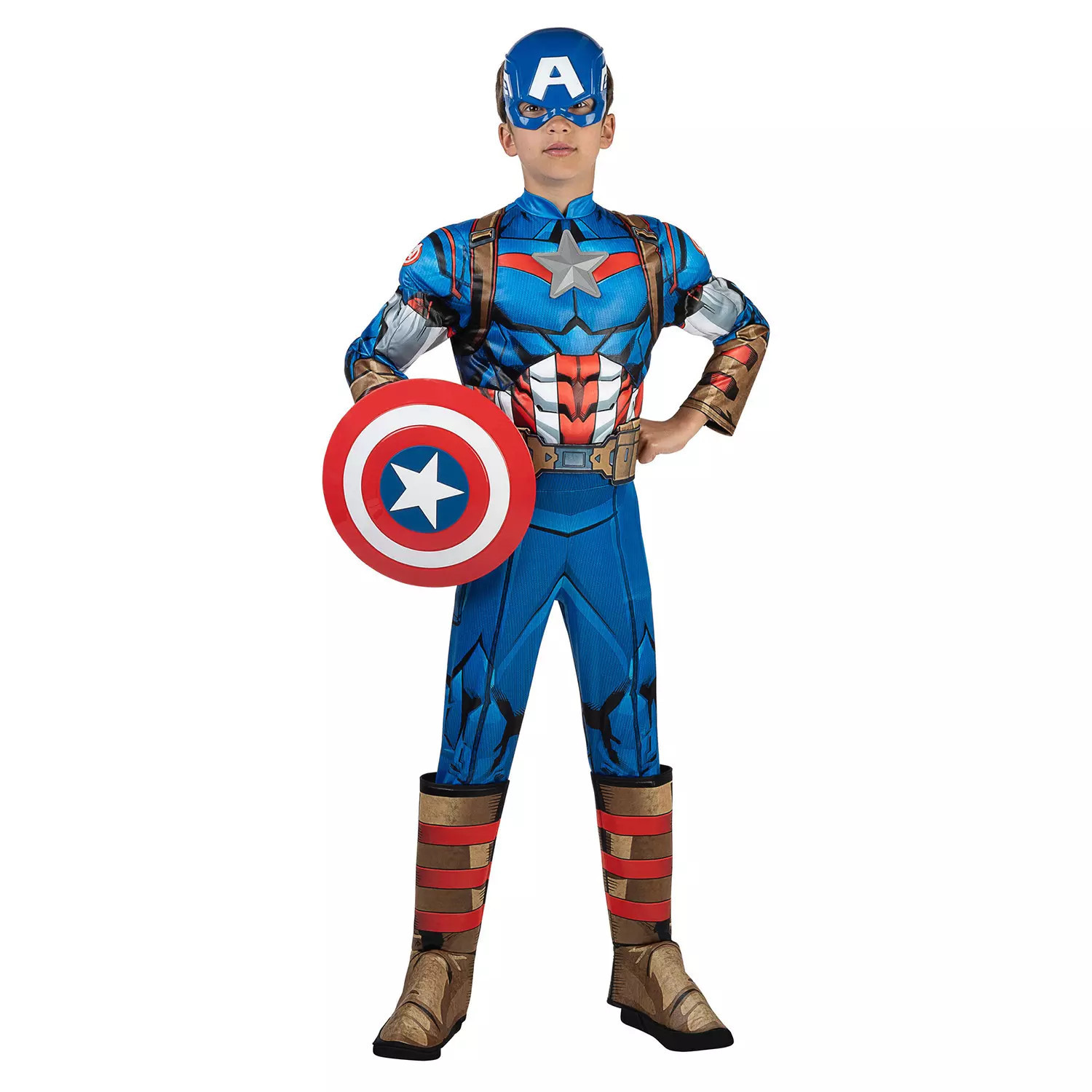 Marvel Captain America Kids Deluxe Costume (M):- M (8-10) | Sam's Club