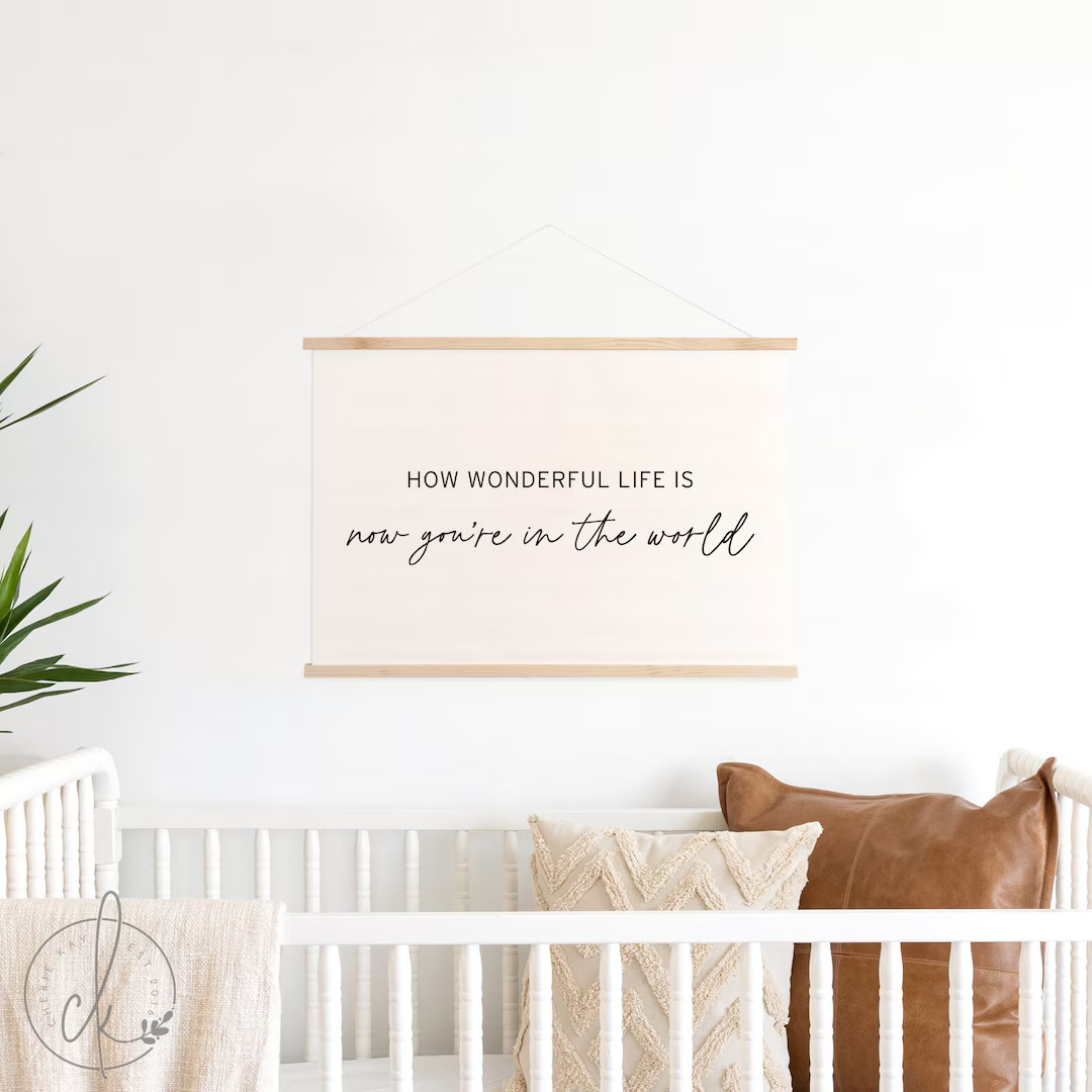 How Wonderful Life is Now You're in the World Canvas - Etsy | Etsy (US)