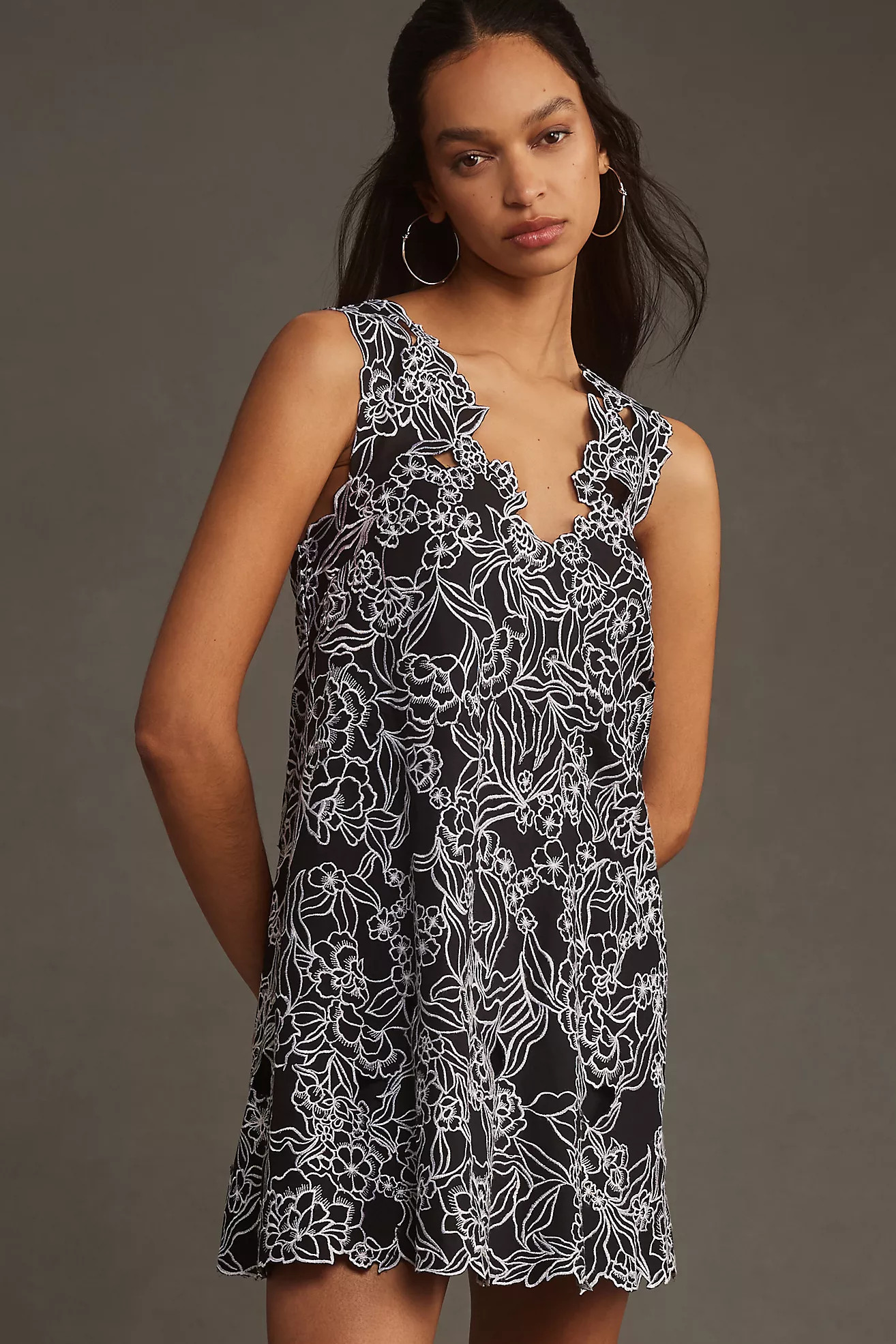 By Anthropologie V-Neck Floral Sleeveless Shift Dress | Anthropologie (US)