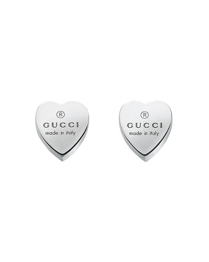 Sterling Silver Engraved Heart Stud Earrings | Bloomingdale's (US)