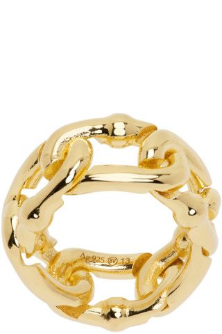 Gold Chain Link Ring | SSENSE