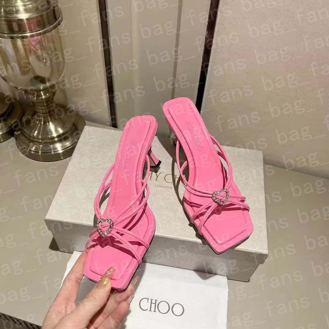 Jimmy Choo Dupe High Heels For Women With Heart Shaped Water Drill Fashion Designer Sandals Women... | DHGate
