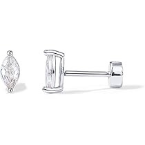 Amazon.com: PAVOI 14K Yellow Gold Plated Solid 925 Sterling Silver Post Cubic Zirconia Flat Back ... | Amazon (US)
