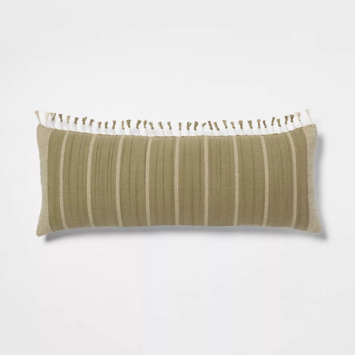 Oversized Oblong Woven Stripe Tassel Decorative Throw Pillow - Threshold™ | Target