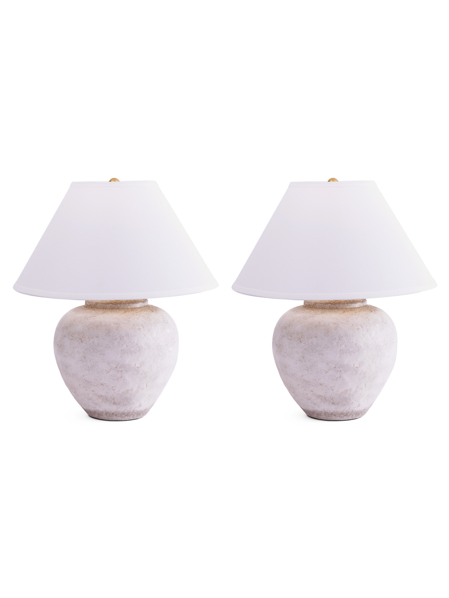 Set Of 2 20in Cement Pot Lamps | TJ Maxx