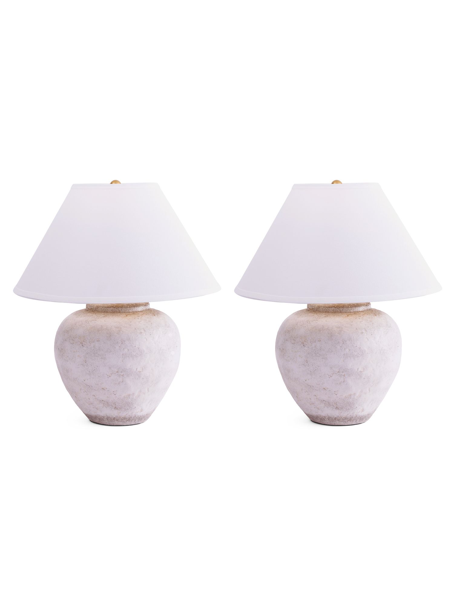 Set Of 2 20in Cement Pot Lamps | TJ Maxx