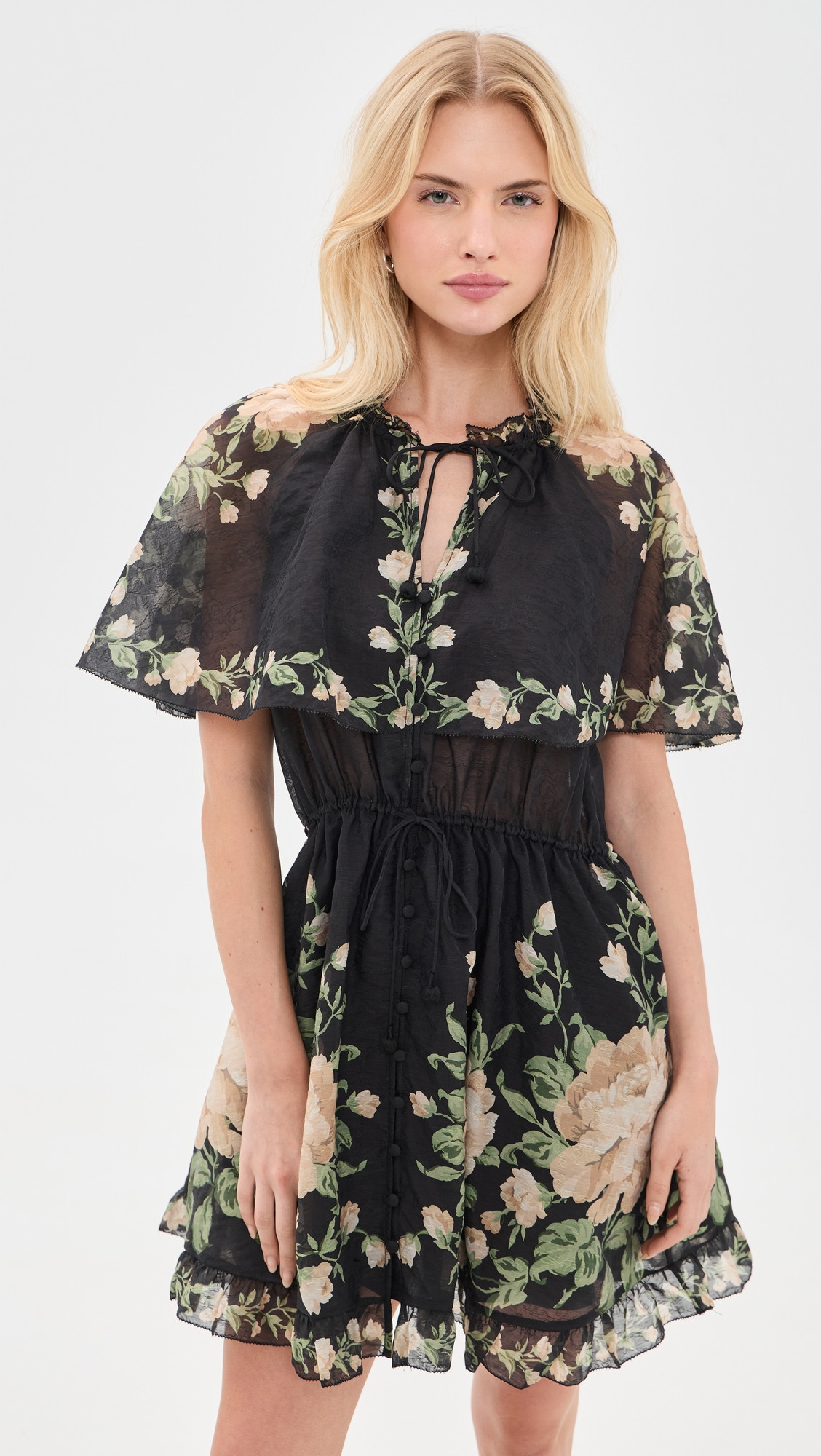 Sea Christina Print Mini Dress Black M | Shopbop