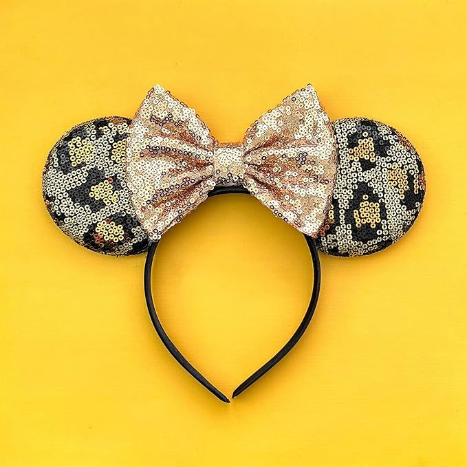 Safari Mouse Ears, Mickey Ears Headband, Leopard Mouse Ears | Amazon (US)