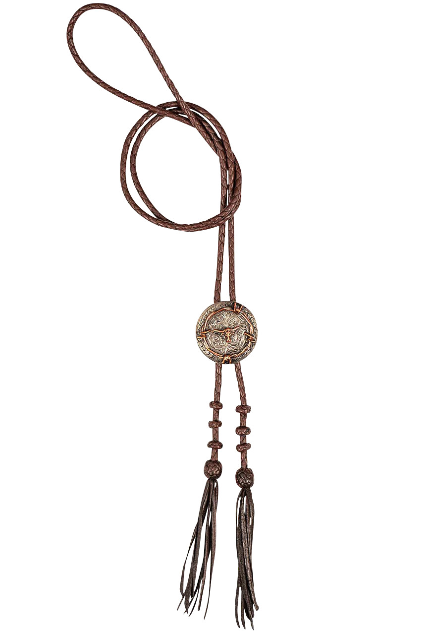 Silver King Copper Longhorn Western Bolo Tie | Pinto Ranch | Pinto Ranch