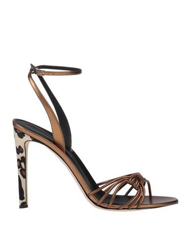 Giuseppe Zanotti Woman Sandals Bronze Size 6.5 Soft Leather | YOOX (US)
