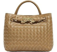 Woven Bags for Women Bowknot Small Tote Hobo Crossbody Bags PU Leather Handwoven Satchel Woven Purses Gift 2023 | Amazon (US)