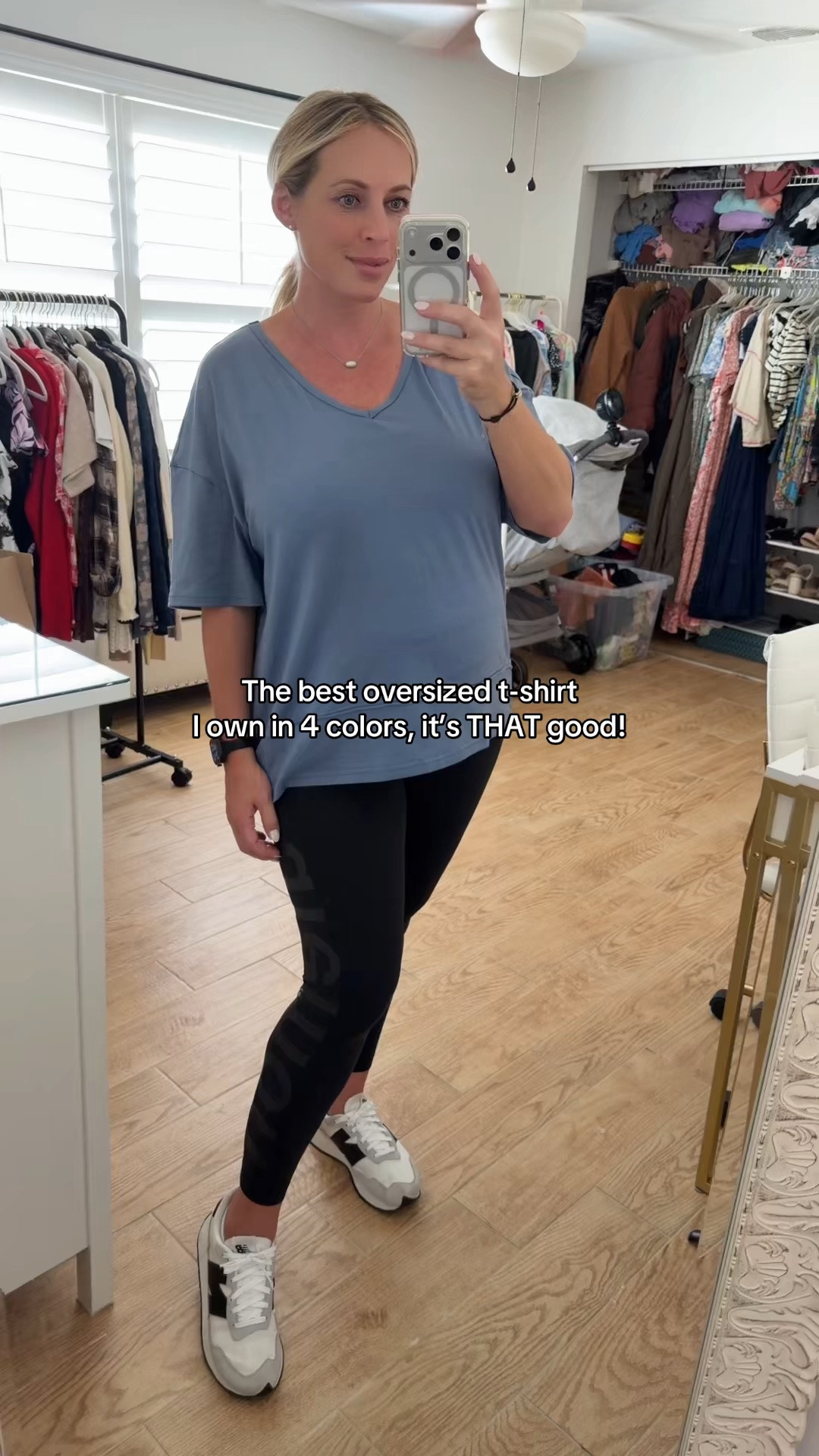 V neck shirt. Oversized t-shirt. Wearing XL at 27 weeks pregnant

#LTKBump #LTKootd #LTKSeasonal