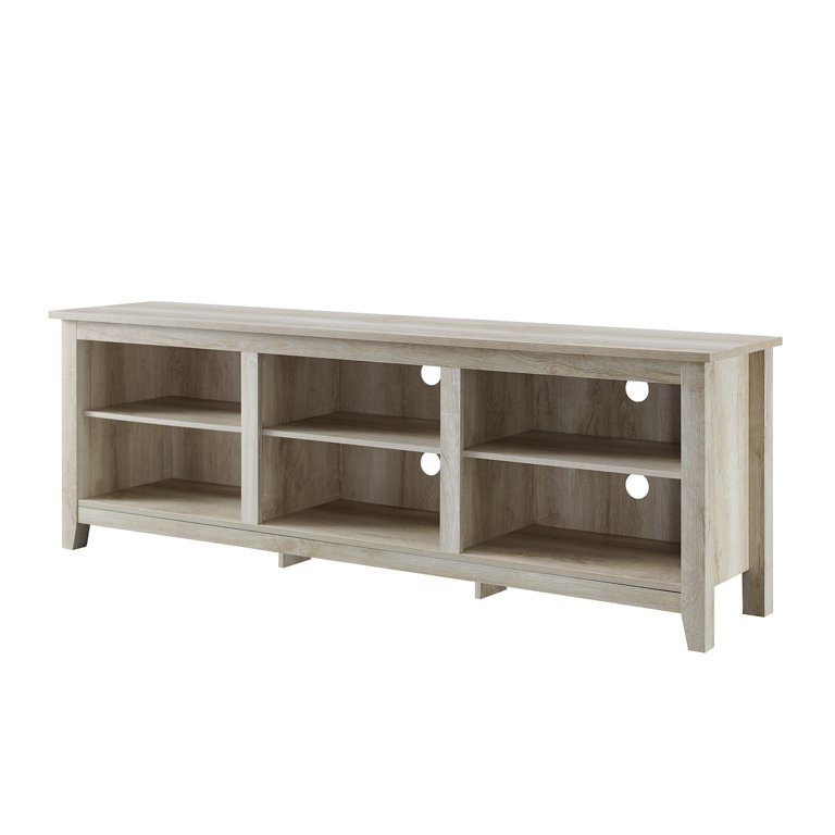 Woven Paths Open Storage TV Stand for TVs up to 80", White Oak | Walmart (US)