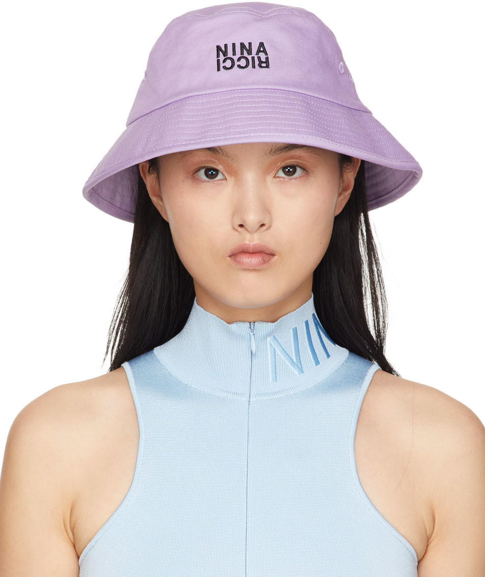 Nina Ricci Purple Logo Sun Hat | SSENSE