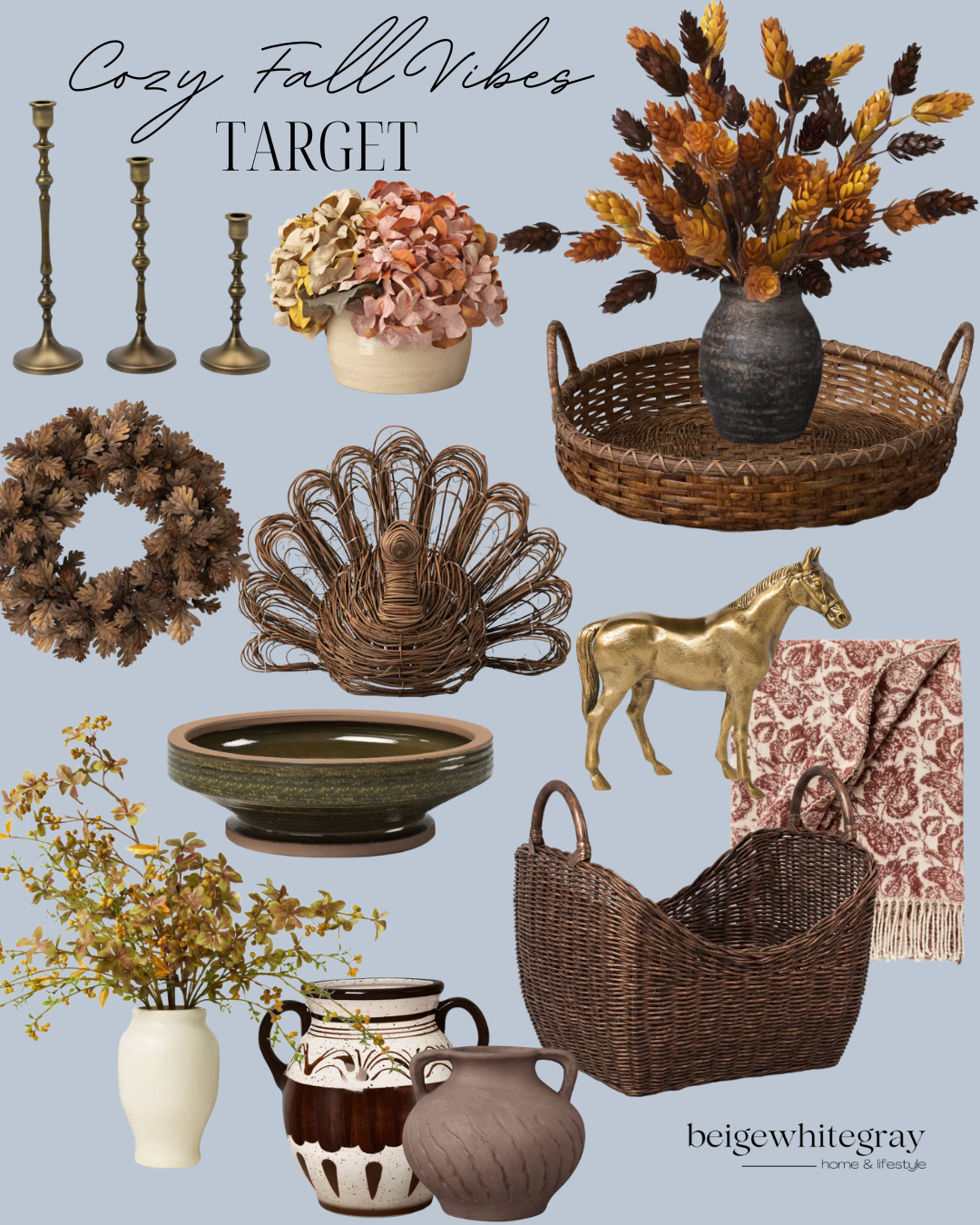 Target fall decor, Target home decor, Target fall finds, fall decor 2026, cozy fall decor, autumn decorating ideas, fall home accessories, brown fall decor, vintage fall decor, traditional fall decor, fall floral stems, fall wreath, fall vase decor, wicker basket decor, brass candlesticks, cozy throw blanket, fall tabletop decor, affordable fall decor, Target home finds, cozy home inspiration

#LTKSeasonal #LTKHome
