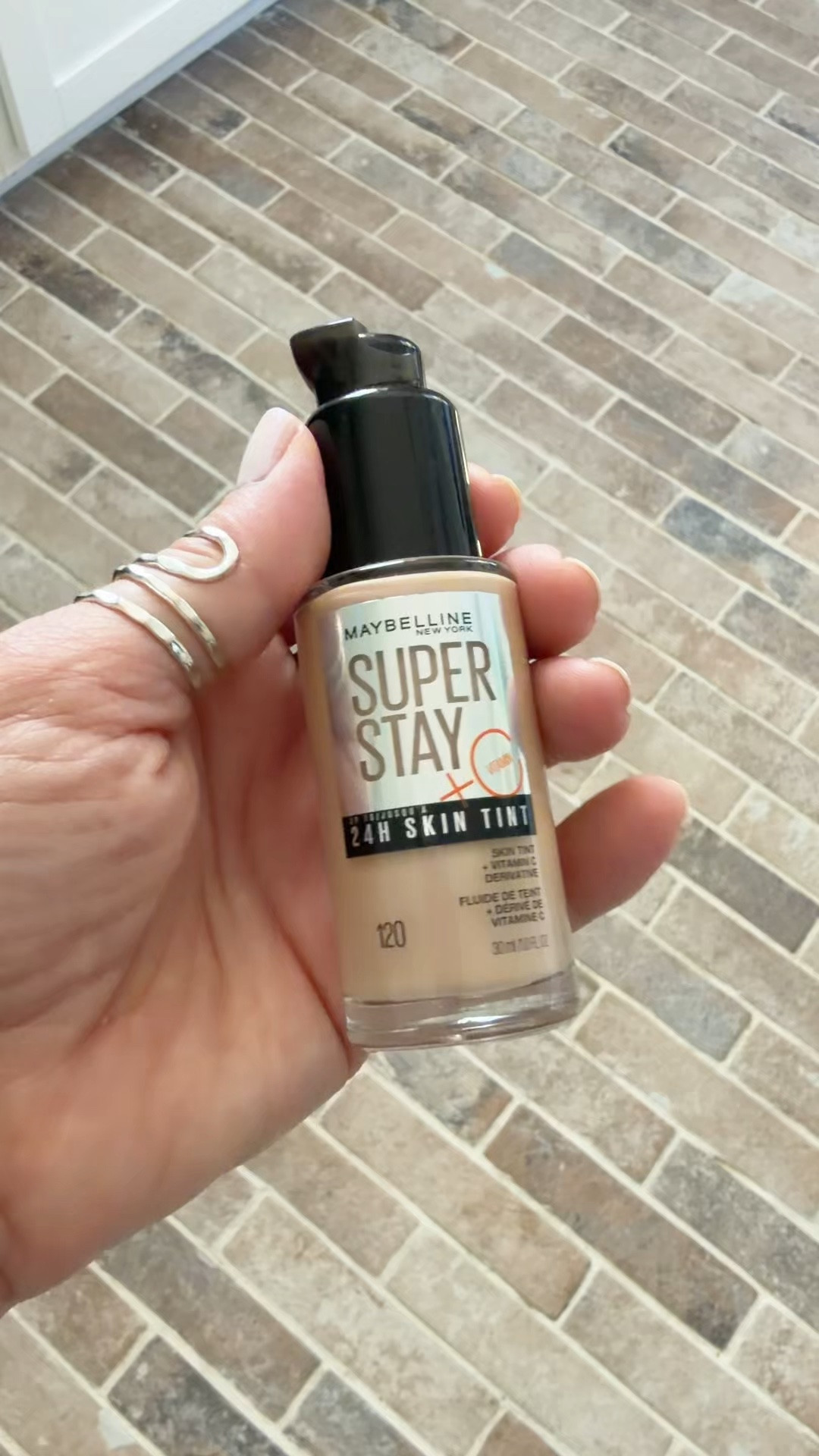 Opening a new foundation bottle and adding the pump option.  Game changer. 
My shade is 120.