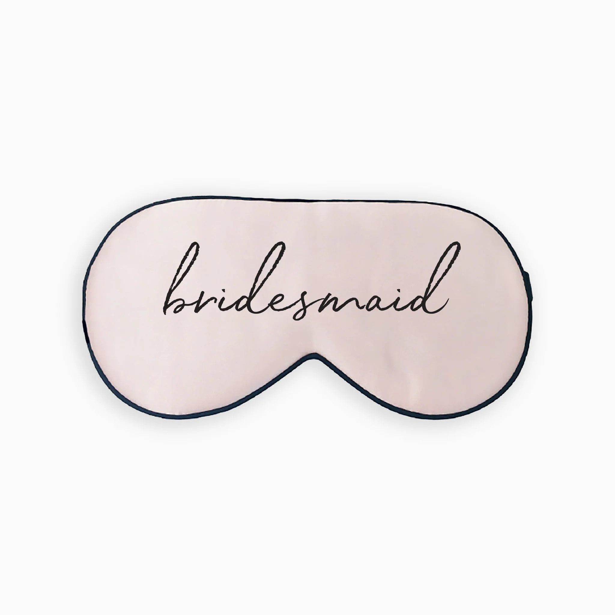 Silk Bridesmaid Sleep Mask - Script Black | Birdy Grey