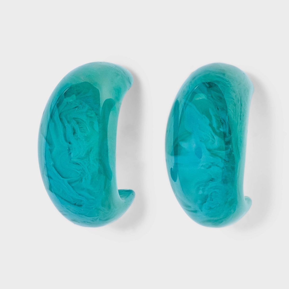 Marbleized Hoop Earrings - Universal Thread™ Blue | Target