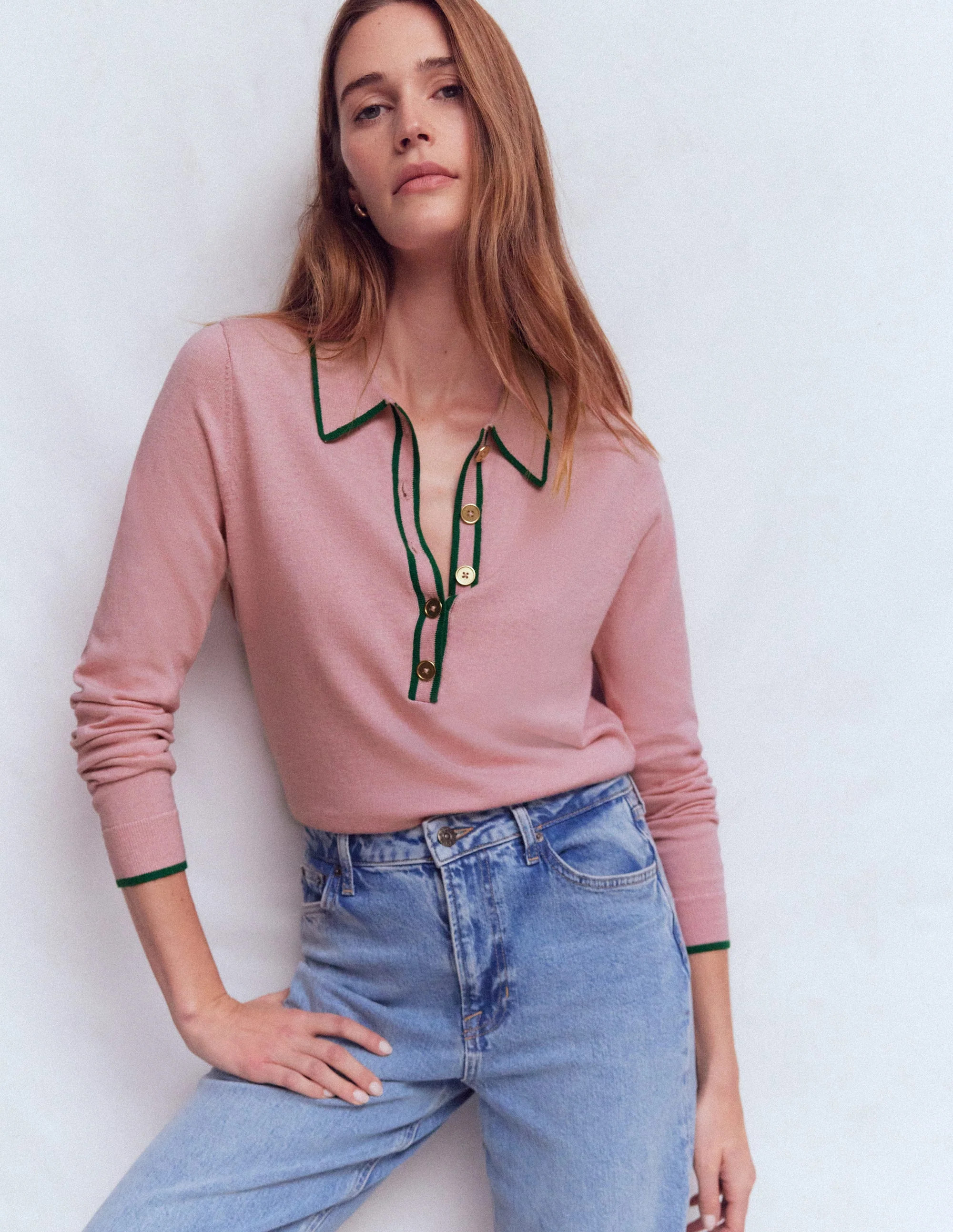 Liz Henley Jumper-Fall Leaf Brown | Boden (US)